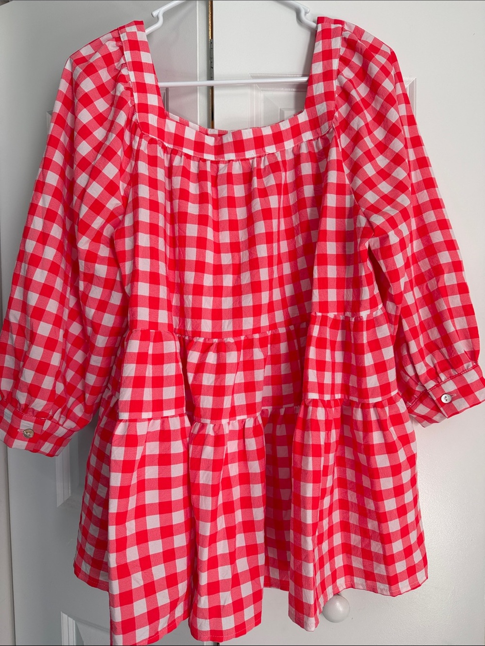 Red & White Gingham Blouse - Picture 2 of 3